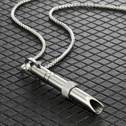 Cylindrical Breathing Whistle for Wellness - Gold, Silver, Black, Multicolor