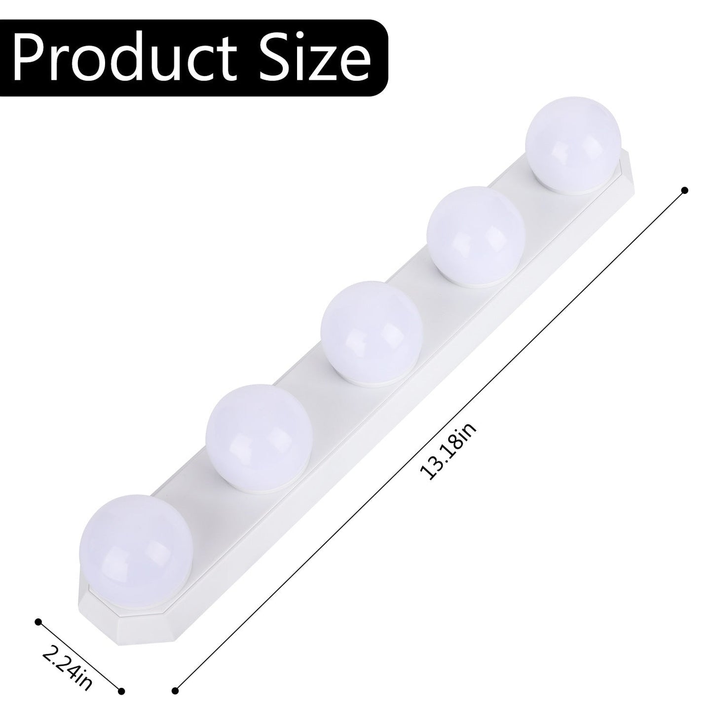 Energy-Efficient LED Vanity Mirror Lights with Adjustable Brightness