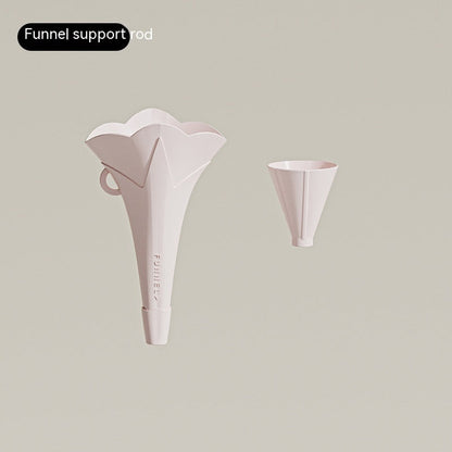 Collapsible Flower-Shaped Silicone Kitchen Funnel - Eco-Friendly & Space-Saving