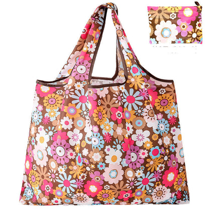 Eco-Friendly Reusable Shopping Bag - Durable Floral Tote for Groceries