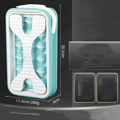 Eco-Friendly Reusable Silicone Ice Cube Tray - Blue & White Diamond Pattern