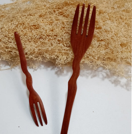 Eco-Friendly Wooden Forks - Sustainable, Reusable Cutlery Set