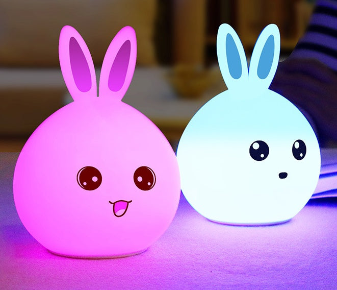 Eco-Friendly Rabbit Night Light - Soft Silicone LED for Kids