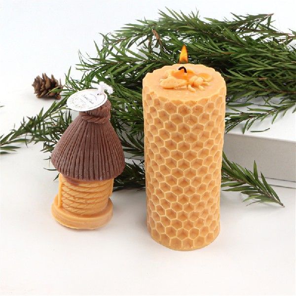 Natural Beeswax Candles - Eco-Friendly, Long-Lasting, Non-Toxic