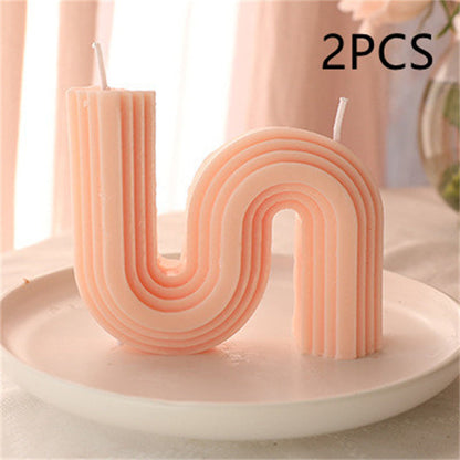 Pastel Curved Candles for a Calming, Eco-Friendly Home