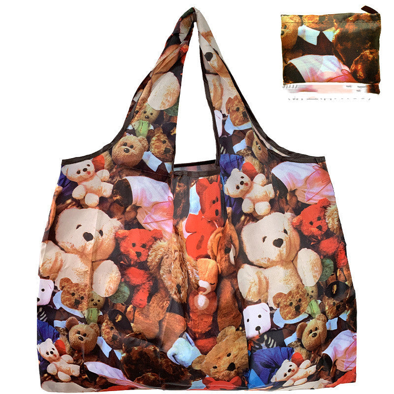 Eco-Friendly Reusable Shopping Bag - Durable Floral Tote for Groceries