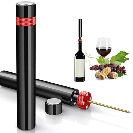 Eco-Friendly Wine Opener and Aerator in Black with Red Accents