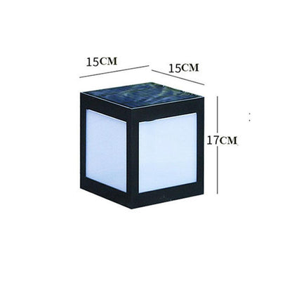 Solar-Powered Outdoor Pathway Lights - Eco-Friendly Square Lantern Design