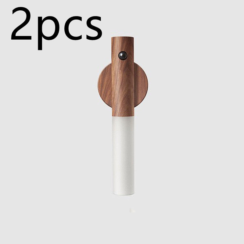 Eco-Friendly Wall-Mounted Night Light with Wood Finish