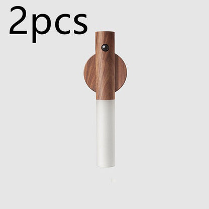 Eco-Friendly Wall-Mounted Night Light with Wood Finish