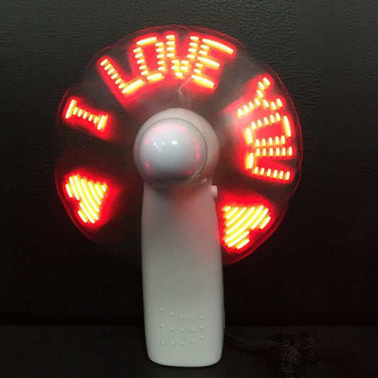 Handheld LED Message Fan with Customizable RGB Display