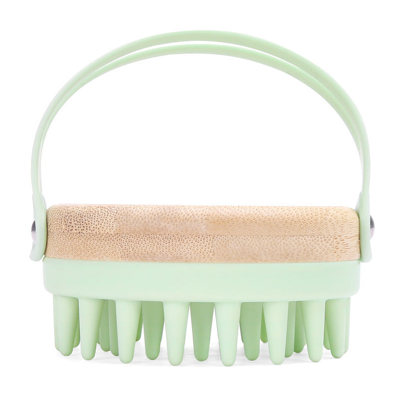 Eco-Friendly Bamboo Scalp Massager Brush for Relaxation and Wellness