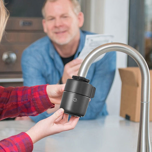 Black water-saving faucet attachment for eco-friendly use
