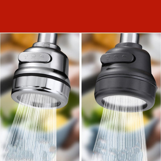 Water-Saving Faucet Aerator in Silver and Black