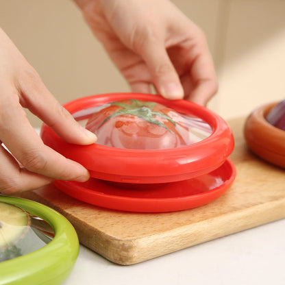 Eco-Friendly Silicone Food Savers - Reusable Circular Covers