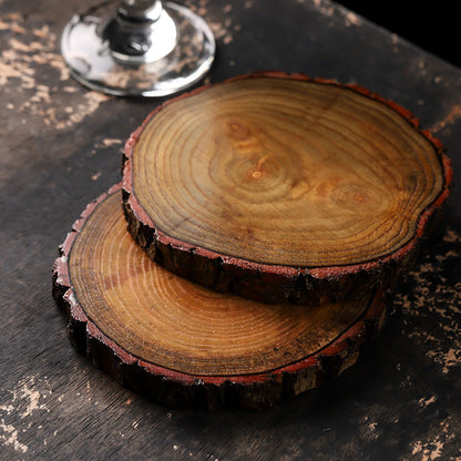 Natural Wooden Drink Coasters - Eco-Friendly, Durable, Biodegradable