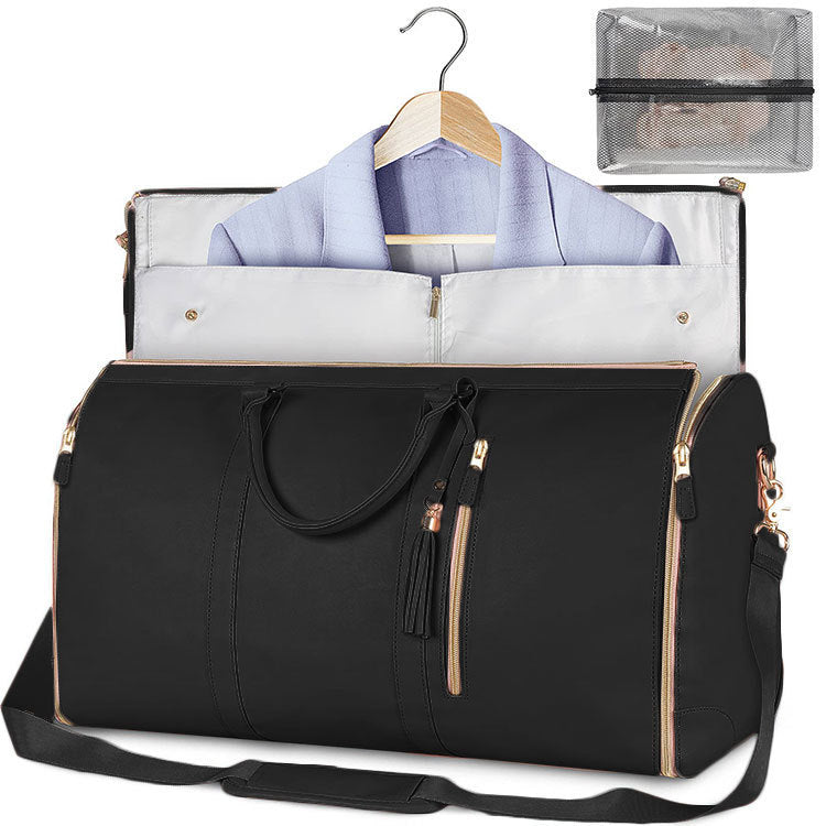 Versatile Light Pink Garment & Duffel Bag for Eco-Friendly Travel
