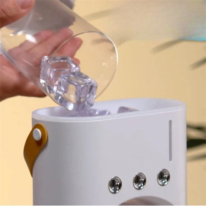 Multifunctional Double Headed Fan with Night Light and Adjustable Speeds