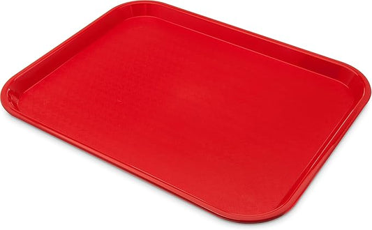 Fitto Plain Red Tray – Versatile and Durable Serving Tray for Home, Kitchen, Restaurant, and Parties | Perfect for Food, Snacks, Drinks, and Decorative Use | Easy to Clean and Lightweight