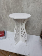 96 Pieces Compact White Round Table Desk (24x50cm)s (Office – Study – and Living Room Table)
