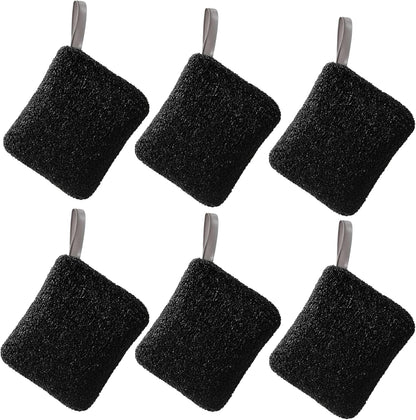 Textured Scrubbing Cloth – Multi-Purpose Cleaning Pads – Black & White – 20.2g – Polyurethane + PET + Polyester – Pack of 6