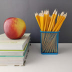 144 Pieces Blue Rectangle Pen Holders (8x10cm Desk Organizer)