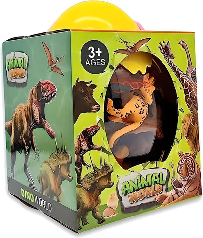 Premium Plastic Animal Toy Set - Includes Hippo, Giraffe, Camel, Horse, Tiger, Lion, Elephant & More - Educational & Fun Wildlife Figures for Kids