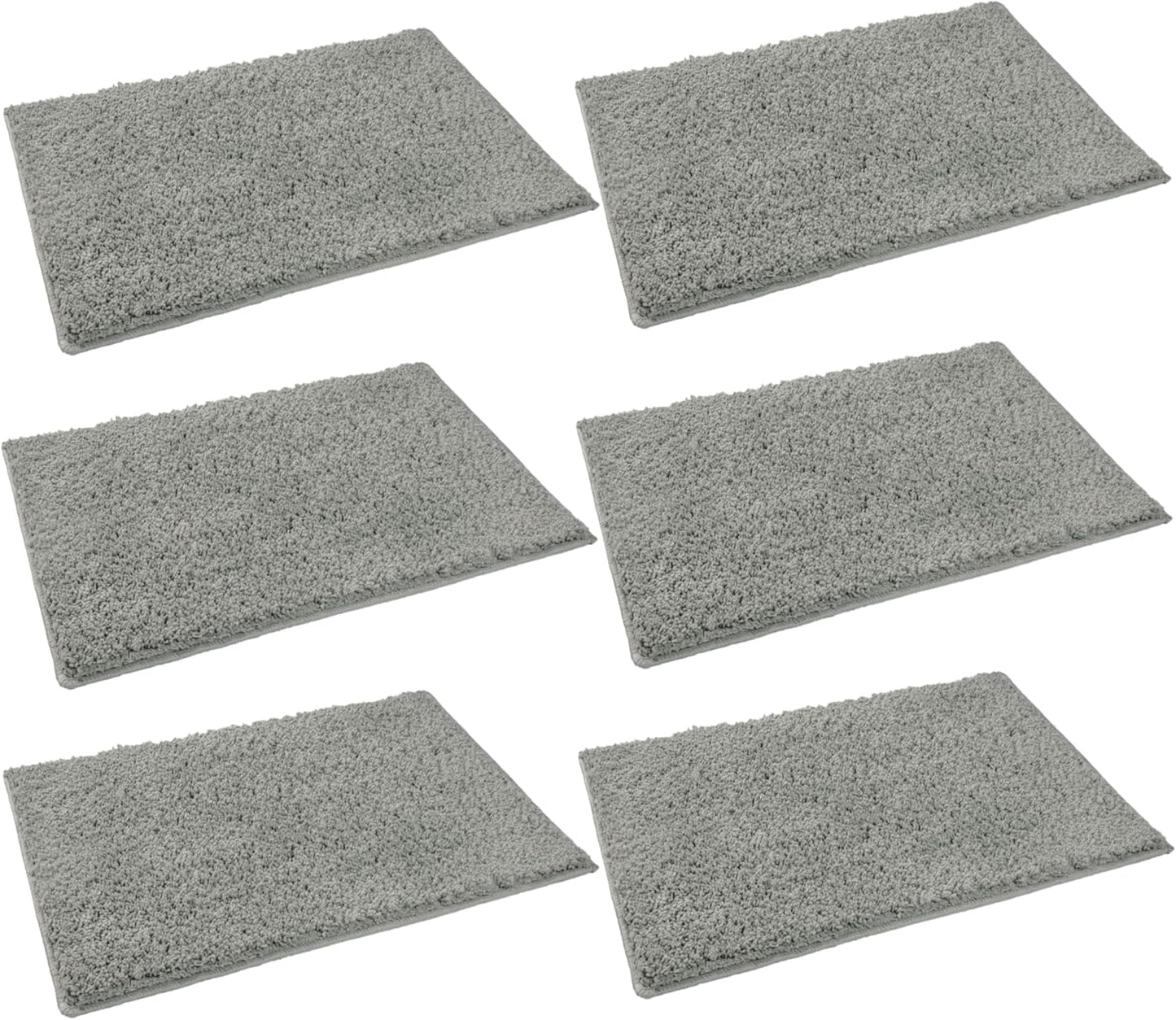 Multi-Functional Groove Cleaning Brush Replacement– Coral Velvet & Brushed Fabric – White – 20cm x 8.5cm x 10cm – Set of 6