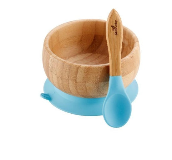 Eco-Friendly Bamboo Baby Feeding Set - Bowl and Spoon