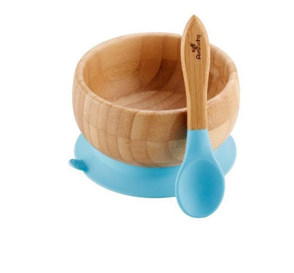 Eco-Friendly Bamboo Baby Feeding Set - Bowl and Spoon