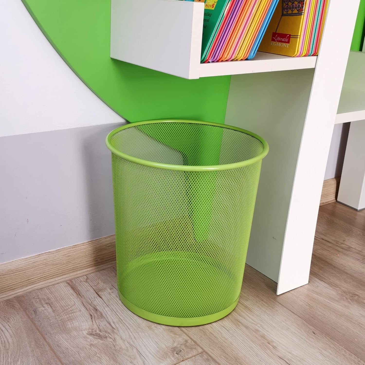 96 Pieces Round Paper Bins (23.5x19x26cm for Office & Home Waste Disposal)