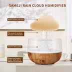 72 Pieces Snuggling Cloud Rain Diffusers (Snuggle Cloud – Raindrop Humidifier – Mushroom Waterfall Lamp – Anxiety Stress Relief – Mushroom Lamp – Improves Sleep Focus – Relaxing Sound)