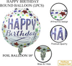 240 Pieces 18 Happy Birthday foil balloons with Stars for birthday Celebration (Party Decoration for Home & UAE Events)