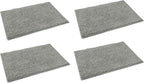 144 Pieces Multi-Functional Groove Cleaning Brush Replacements (Coral Velvet & Brushed Fabric – White – 20cm x 8.5cm x 10cm – Set of 4)