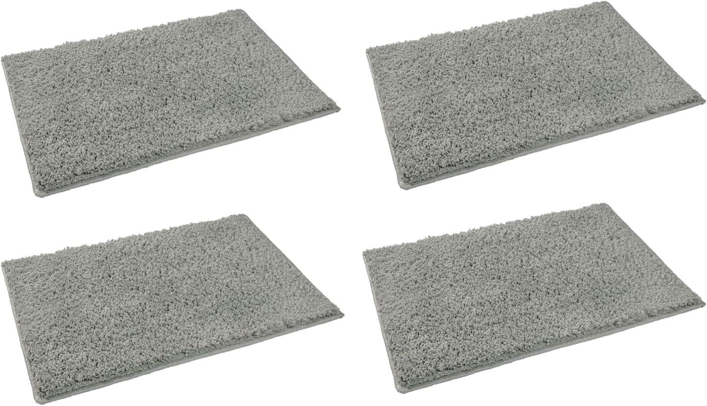 Multi-Functional Groove Cleaning Brush Replacement– Coral Velvet & Brushed Fabric – White – 20cm x 8.5cm x 10cm – Set of 4