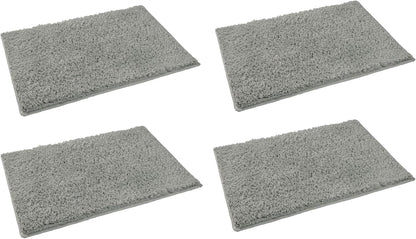 Multi-Functional Groove Cleaning Brush Replacement– Coral Velvet & Brushed Fabric – White – 20cm x 8.5cm x 10cm – Set of 4