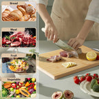 96 Pieces Wood Large Food Cutting Boards (Durable Kitchen Chopping Surface)