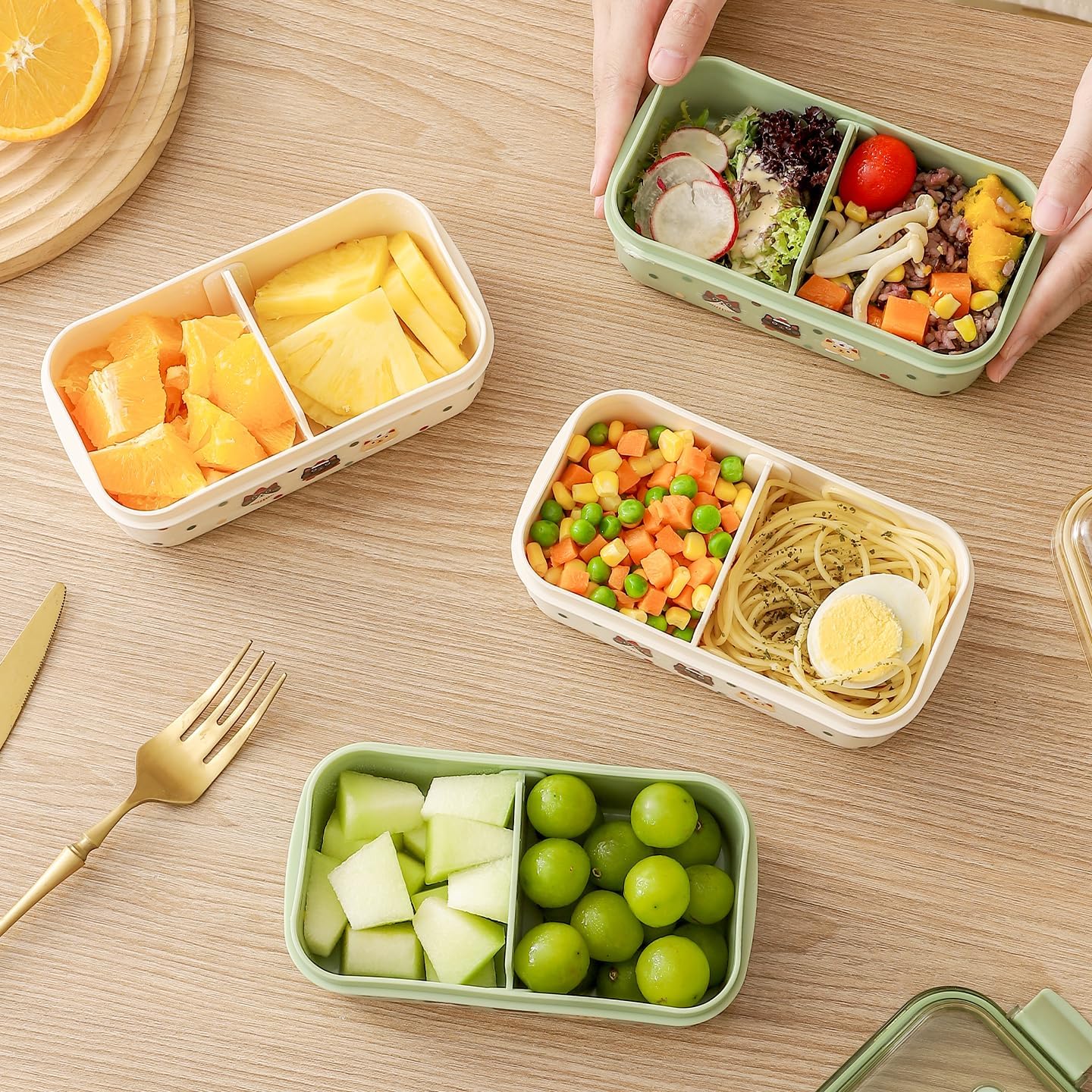 120 Pieces Sealed Fruit Boxes (Airtight Design – Green)