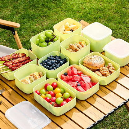 Picnic Food Storage Box – 900ML Capacity – Green – 4 Pack