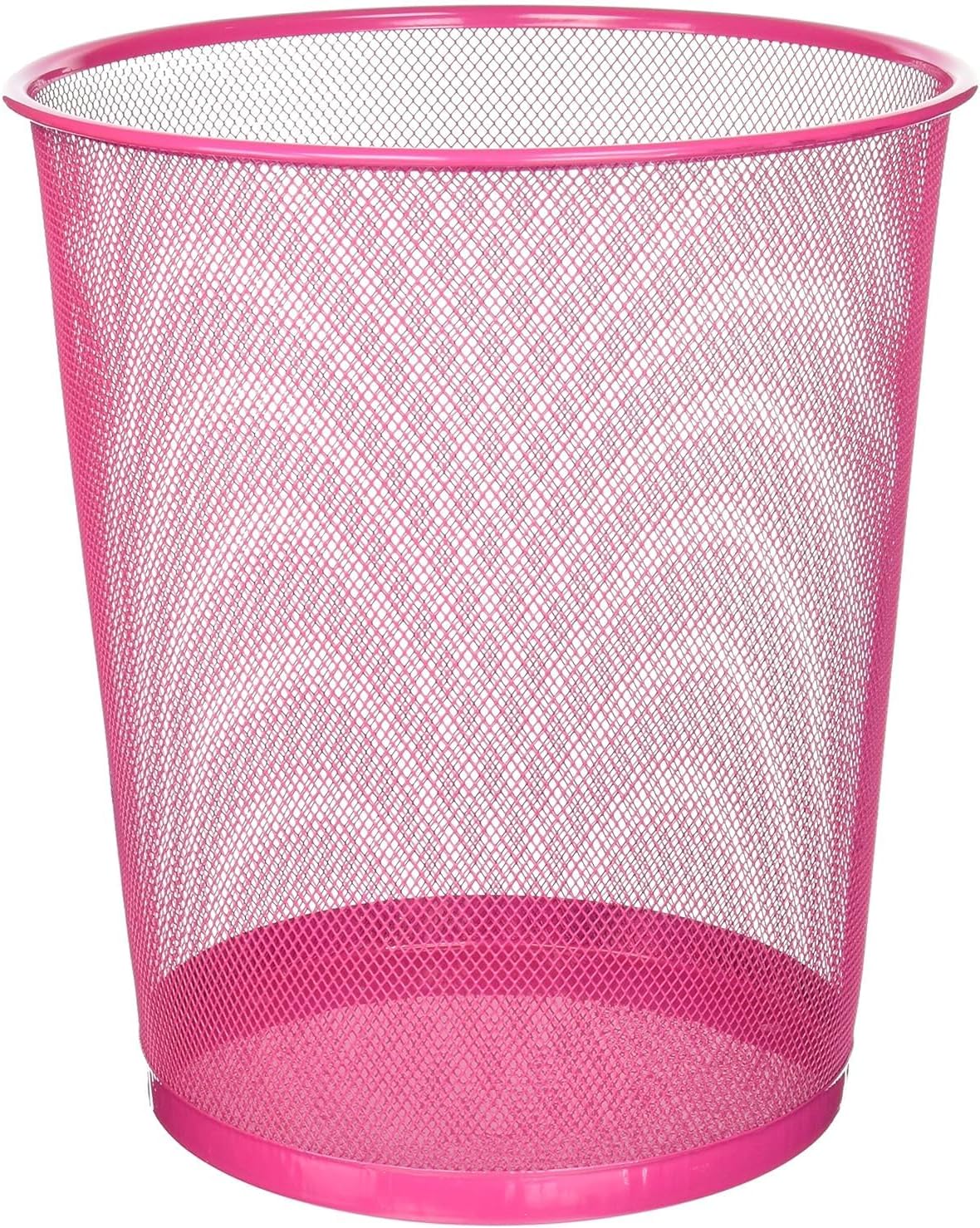 96 Pieces Round Paper Bins (23.5x19x26cm for Office & Home Waste Disposal – Pink)