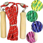 120 Pieces Wooden Handle Long Group Jump Ropes (Multi-Person – Fitness Equipment – For Students Adults)
