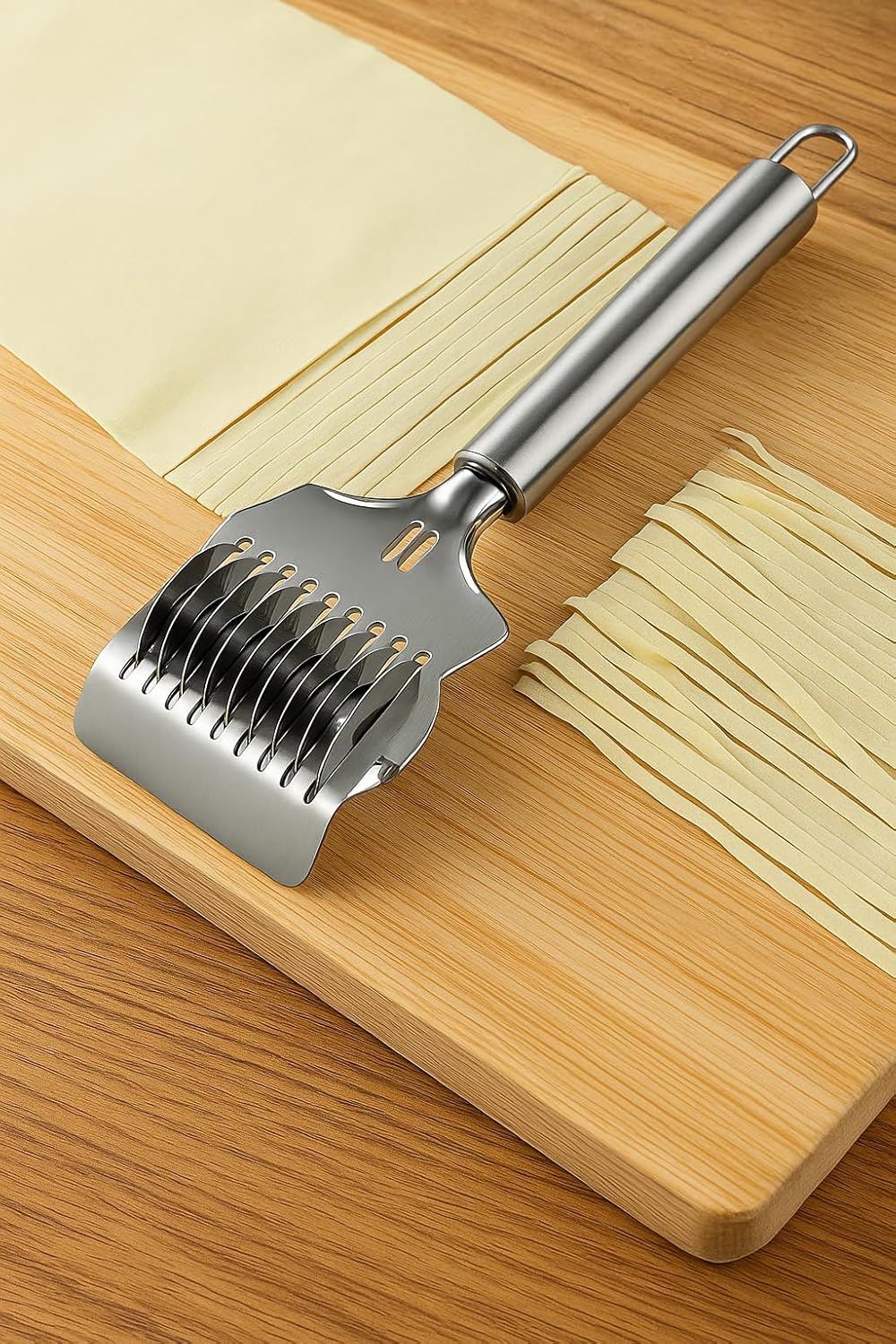 96 Pieces Stainless Steel Noodle Cutter Rollers (Manual Noodle Makers Pasta Spaghetti Makers Portable Pasta Roller Pasta Cutter Wheel – Noodle Lattice Roller Dough Cutter for Home Kitchen Cooking Tools)
