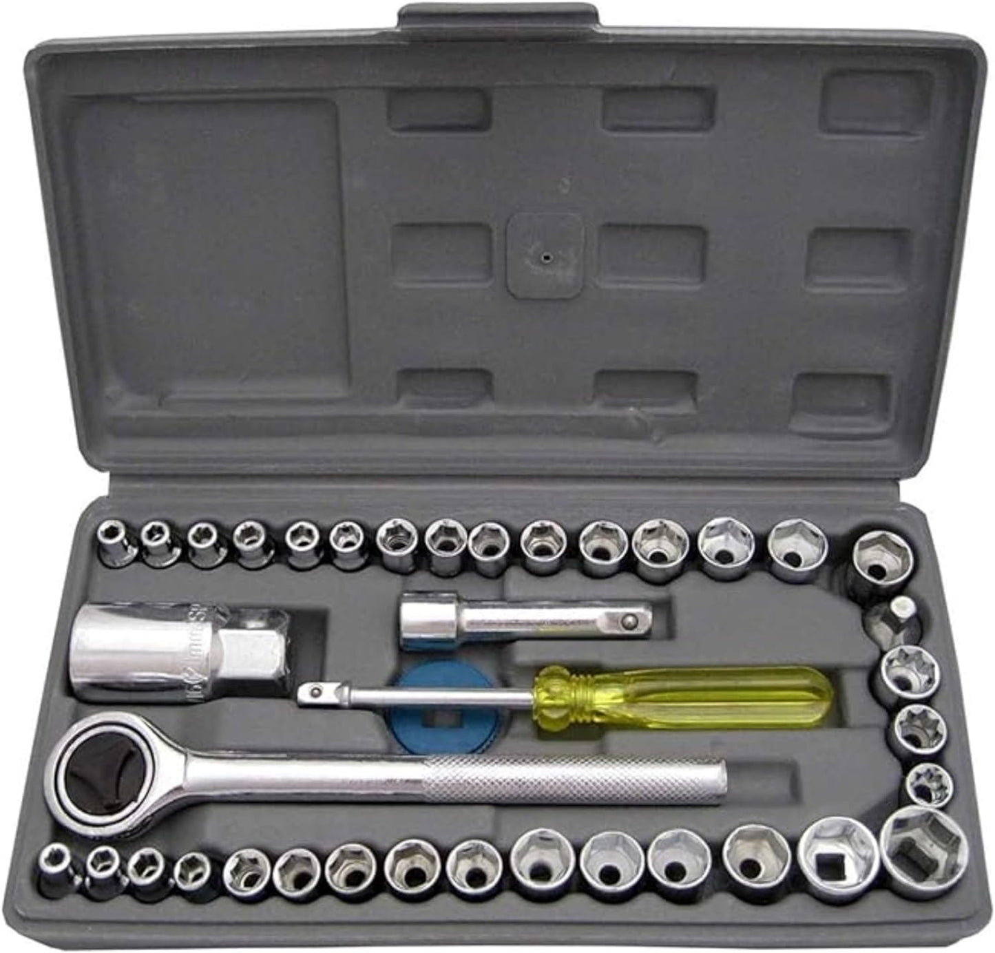 40-Piece Combination Socket Wrench Set with 1/4 and 3/8 Drive Sockets