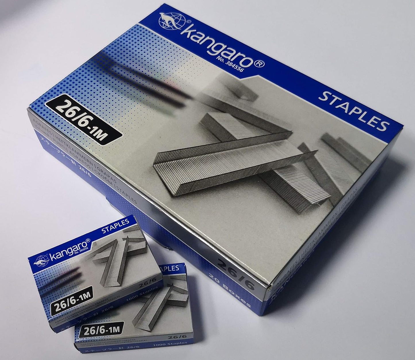 26/6 Stapler Pins, 1mm Thick, Durable & Reliable, 20 Packs Box – Heavy-Duty Office Supplies for Standard & Heavy Paperwork, High Capacity, Smooth Staples for 26/6, Ideal for Home & Office Use