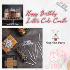 240 Pieces 1Pc Happy Birthday Letter Cake Candles (Gold Birthday Cake Decoration for Party – Birthday Cake Toppers – Fun Cake Candle Decor)