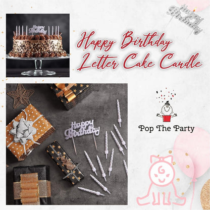 1Pc Happy Birthday Letter Cake Candles – Gold Birthday Cake Decoration for Party, Birthday Cake Toppers, Fun Cake Candle Decor