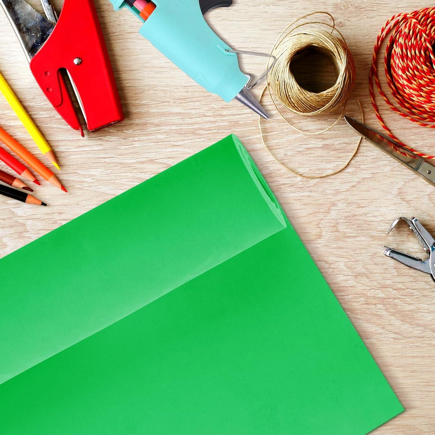 EVA Sponge 60CM x 40CM Green, Durable Cleaning Pad for Home and Kitchen