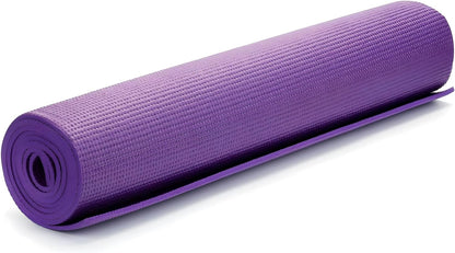 4mm Thick Yoga Mat, 61x183cm - Non-Slip, Eco-Friendly Purple Exercise Mat for Yoga, Pilates, Fitness, and Home Workouts - Extra Cushioning for Joint Support