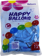 120 Pieces Matte Blue Latex Balloons 12 Pack 50 Pieces - Non-Toxic Durable Party Balloons for Weddings (Birthdays – Baby Showers – Special Occasions)