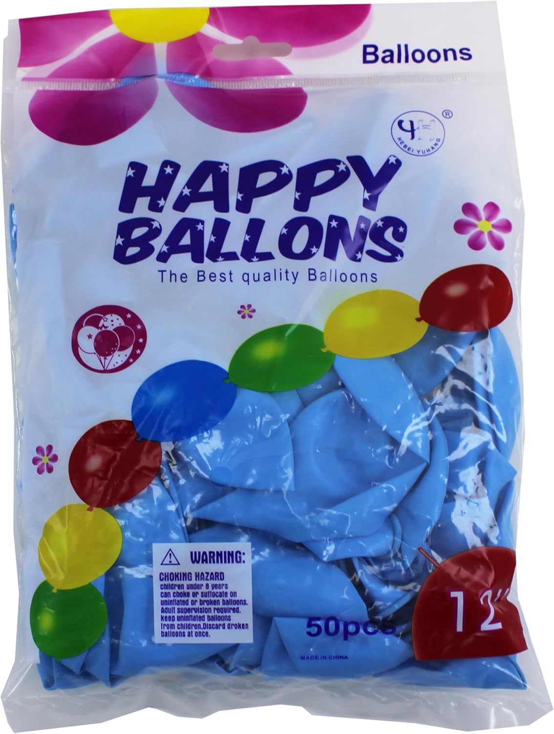 120 Pieces Matte Blue Latex Balloons 12 Pack 50 Pieces - Non-Toxic Durable Party Balloons for Weddings (Birthdays – Baby Showers – Special Occasions)